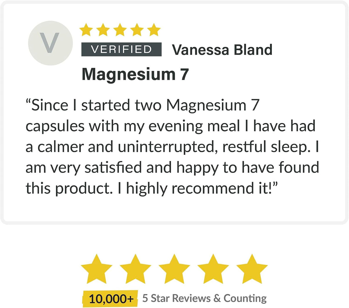 Magnesium 7 Complex, Sleep & Muscle Support, 60 Caps
