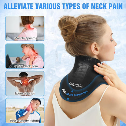 ONLYCARE Neck Ice Pack Wrap Gel - Upgraded Ice Packs for Neck Reusable
