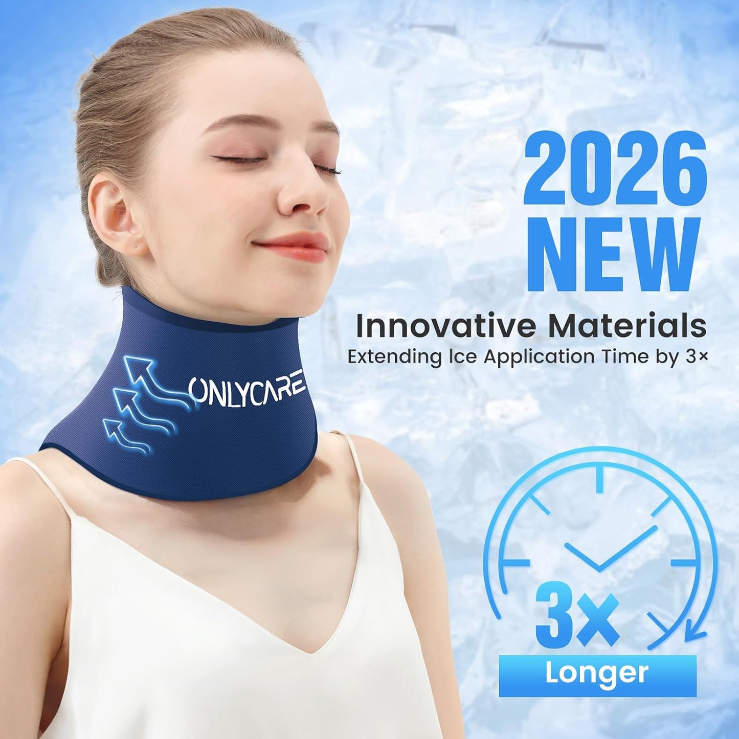 ONLYCARE Neck Ice Pack Wrap Gel - Upgraded Ice Packs for Neck Reusable