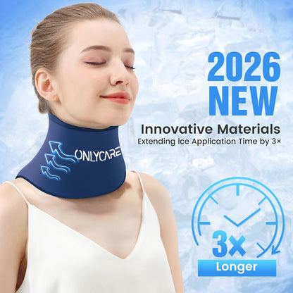 ONLYCARE Neck Ice Pack Wrap Gel - Upgraded Ice Packs for Neck Reusable