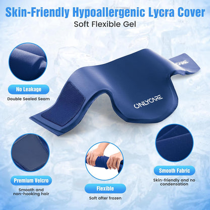 ONLYCARE Neck Ice Pack Wrap Gel - Upgraded Ice Packs for Neck Reusable