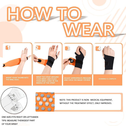 Wrist Brace,Wrist Support for Carpal Tunnel Pain Relief,Ulnar Brace Ultra-Thin Elastic for Tear,Wrist wraps Repetitive Wrist Use Injury,Fits Both Wrists