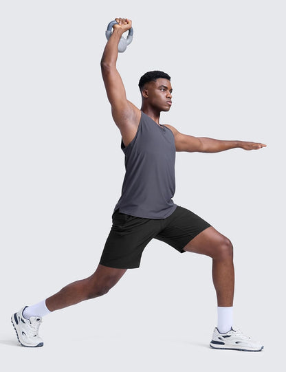 Linerless Workout Shorts 9'' | Lightweight, Quick Dry, Running, Pockets, for Men