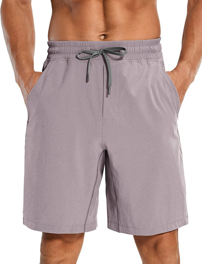 Linerless Workout Shorts 9'' | Lightweight, Quick Dry, Running, Pockets, for Men