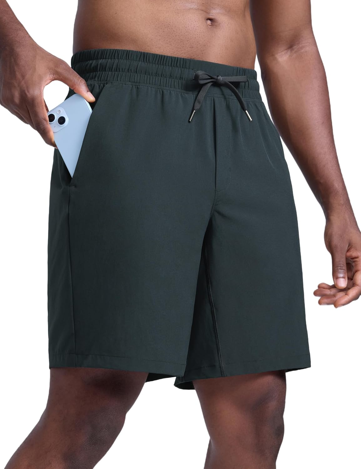 Linerless Workout Shorts 9'' | Lightweight, Quick Dry, Running, Pockets, for Men