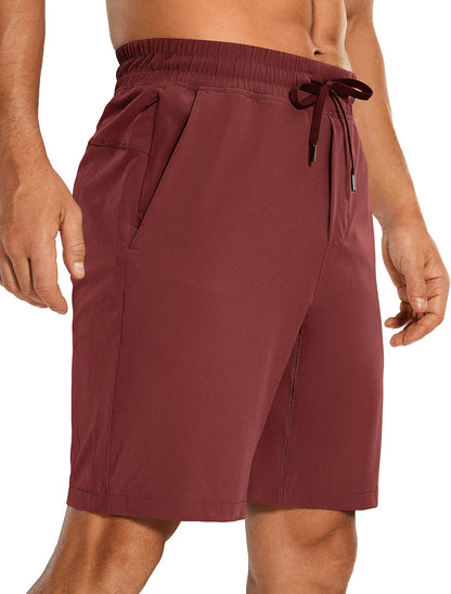 Linerless Workout Shorts 9'' | Lightweight, Quick Dry, Running, Pockets, for Men
