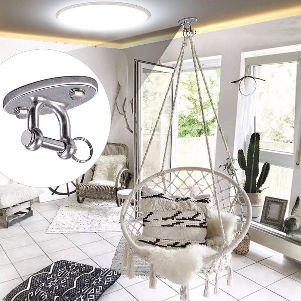 Wall Ceiling Mount Bracket for Suspension Strap Trainer, 2800lb Capacity, Body Weight Strength Training Systems, Aerial Yoga Swing, Resistance Band,Hammock,Battle Rope, Boxing Equipment