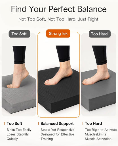 Professional Foam Exercise Balance Pad - 15.8" x 13" x 2", High-Density TPE Foam Knee Pad, Non-Slip & Water-Resistant, for Balance Training, Physical Therapy, Yoga, and More