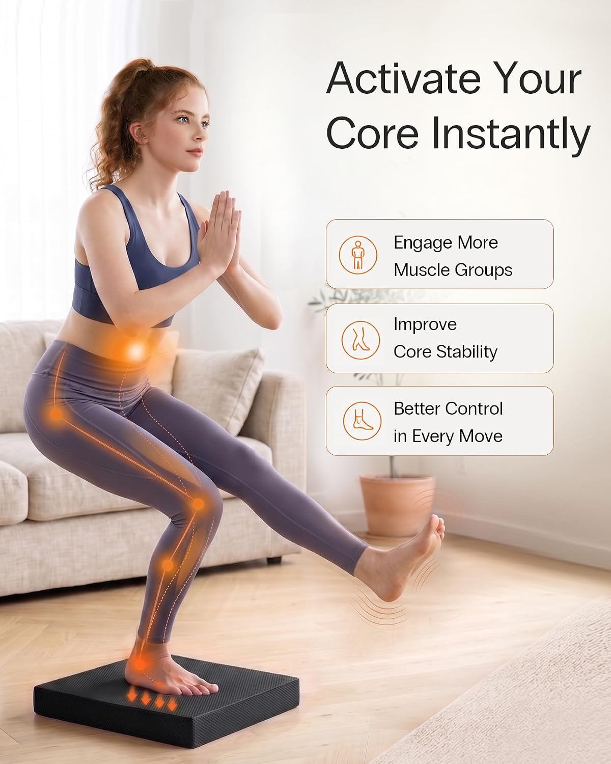 Professional Foam Exercise Balance Pad - 15.8" x 13" x 2", High-Density TPE Foam Knee Pad, Non-Slip & Water-Resistant, for Balance Training, Physical Therapy, Yoga, and More