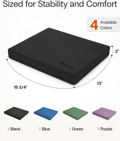 Professional Foam Exercise Balance Pad - 15.8" x 13" x 2", High-Density TPE Foam Knee Pad, Non-Slip & Water-Resistant, for Balance Training, Physical Therapy, Yoga, and More