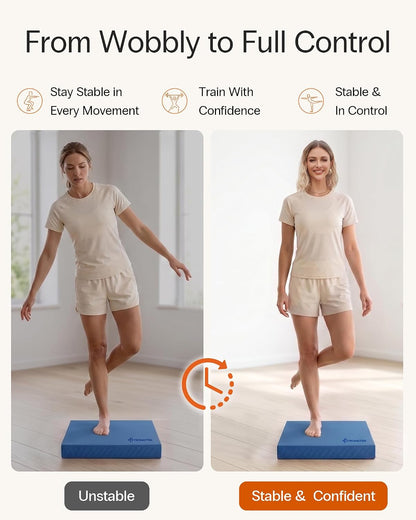 Professional Foam Exercise Balance Pad - 15.8" x 13" x 2", High-Density TPE Foam Knee Pad, Non-Slip & Water-Resistant, for Balance Training, Physical Therapy, Yoga, and More