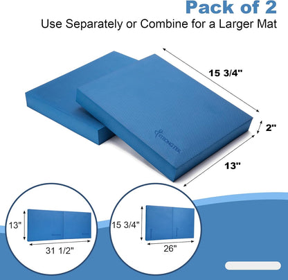 Professional Foam Exercise Balance Pad - 15.8" x 13" x 2", High-Density TPE Foam Knee Pad, Non-Slip & Water-Resistant, for Balance Training, Physical Therapy, Yoga, and More
