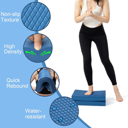 Professional Foam Exercise Balance Pad - 15.8" x 13" x 2", High-Density TPE Foam Knee Pad, Non-Slip & Water-Resistant, for Balance Training, Physical Therapy, Yoga, and More