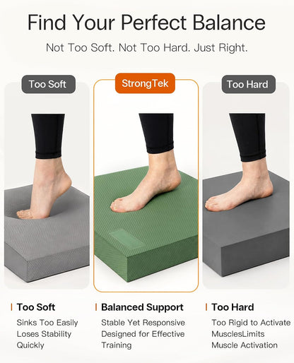 Professional Foam Exercise Balance Pad - 15.8" x 13" x 2", High-Density TPE Foam Knee Pad, Non-Slip & Water-Resistant, for Balance Training, Physical Therapy, Yoga, and More