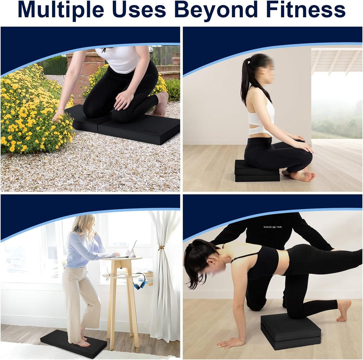 Professional Foam Exercise Balance Pad - 15.8" x 13" x 2", High-Density TPE Foam Knee Pad, Non-Slip & Water-Resistant, for Balance Training, Physical Therapy, Yoga, and More