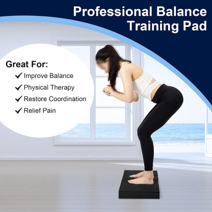 Professional Foam Exercise Balance Pad - 15.8" x 13" x 2", High-Density TPE Foam Knee Pad, Non-Slip & Water-Resistant, for Balance Training, Physical Therapy, Yoga, and More