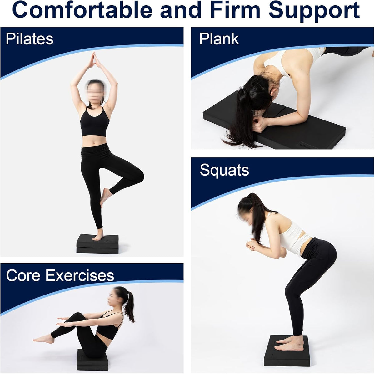 Professional Foam Exercise Balance Pad - 15.8" x 13" x 2", High-Density TPE Foam Knee Pad, Non-Slip & Water-Resistant, for Balance Training, Physical Therapy, Yoga, and More