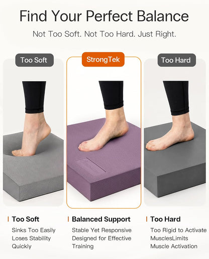 Professional Foam Exercise Balance Pad - 15.8" x 13" x 2", High-Density TPE Foam Knee Pad, Non-Slip & Water-Resistant, for Balance Training, Physical Therapy, Yoga, and More