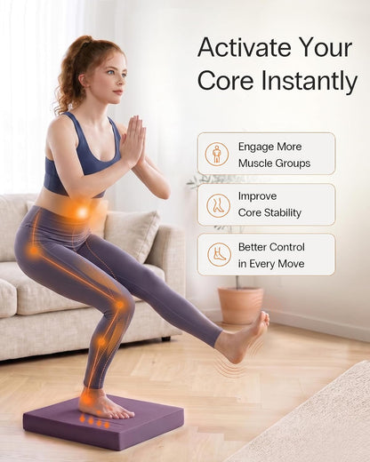 Professional Foam Exercise Balance Pad - 15.8" x 13" x 2", High-Density TPE Foam Knee Pad, Non-Slip & Water-Resistant, for Balance Training, Physical Therapy, Yoga, and More