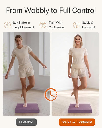 Professional Foam Exercise Balance Pad - 15.8" x 13" x 2", High-Density TPE Foam Knee Pad, Non-Slip & Water-Resistant, for Balance Training, Physical Therapy, Yoga, and More