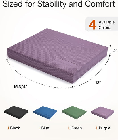 Professional Foam Exercise Balance Pad - 15.8" x 13" x 2", High-Density TPE Foam Knee Pad, Non-Slip & Water-Resistant, for Balance Training, Physical Therapy, Yoga, and More
