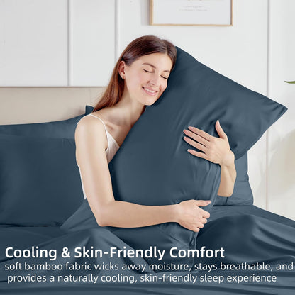 Pillow Cases Queen Size Set of 2, Cooling Pillowcases for Hot Sleepers, 100% Rayon Derived from Bamboo Envelope Soft Pillowcases (Lightbeige)