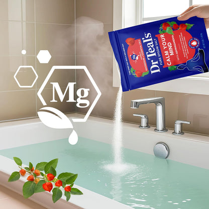 Epsom Salt Magnesium Soak, Ashwagandha & Essential Oils, 3 lbs (Pack of 4)
