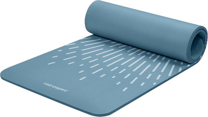 Solana Yoga Mat Thick 1/2in Non-Slip Workout Mat with Nylon Strap - 72x24in Exercise Mat for Pilates, Stretching & Fitness - BPA Free, Easy Clean