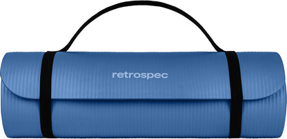 Solana Yoga Mat Thick 1/2in Non-Slip Workout Mat with Nylon Strap - 72x24in Exercise Mat for Pilates, Stretching & Fitness - BPA Free, Easy Clean
