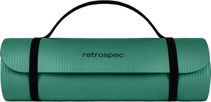 Solana Yoga Mat Thick 1/2in Non-Slip Workout Mat with Nylon Strap - 72x24in Exercise Mat for Pilates, Stretching & Fitness - BPA Free, Easy Clean
