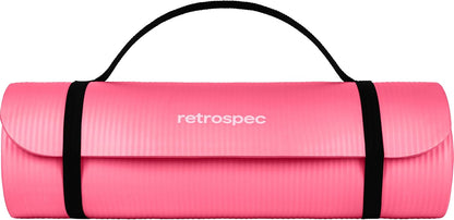 Solana Yoga Mat Thick 1/2in Non-Slip Workout Mat with Nylon Strap - 72x24in Exercise Mat for Pilates, Stretching & Fitness - BPA Free, Easy Clean