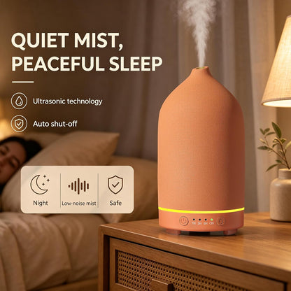 200ML Ceramic Essential Oil Diffuser for Home, Stone Diffuser