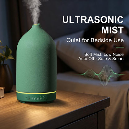200ML Ceramic Essential Oil Diffuser for Home, Stone Diffuser