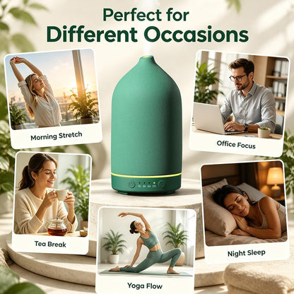 200ML Ceramic Essential Oil Diffuser for Home, Stone Diffuser