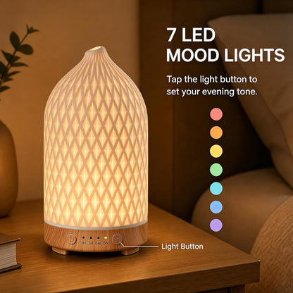 200ML Ceramic Essential Oil Diffuser for Home, Stone Diffuser