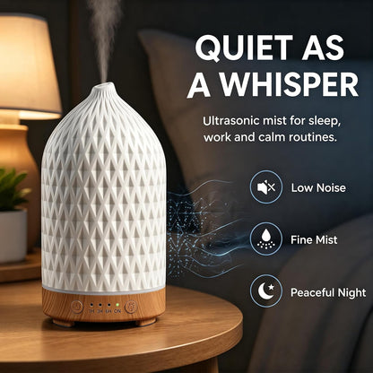 200ML Ceramic Essential Oil Diffuser for Home, Stone Diffuser