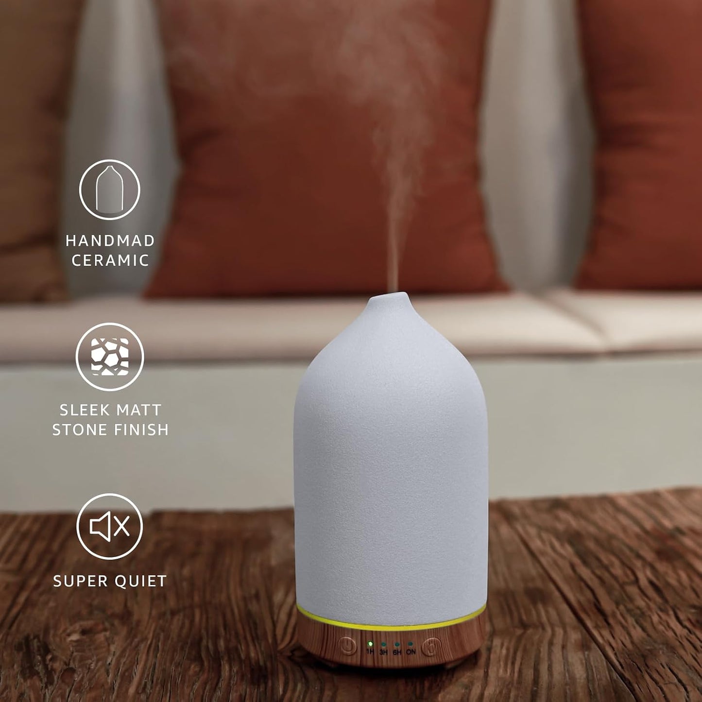 200ML Ceramic Essential Oil Diffuser for Home, Stone Diffuser