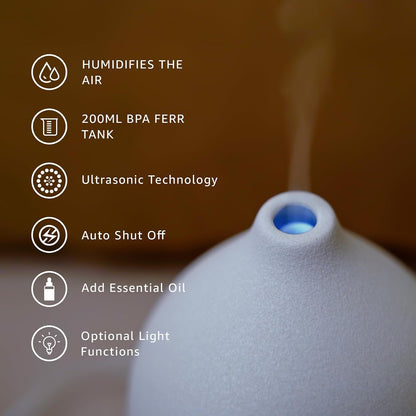 200ML Ceramic Essential Oil Diffuser for Home, Stone Diffuser