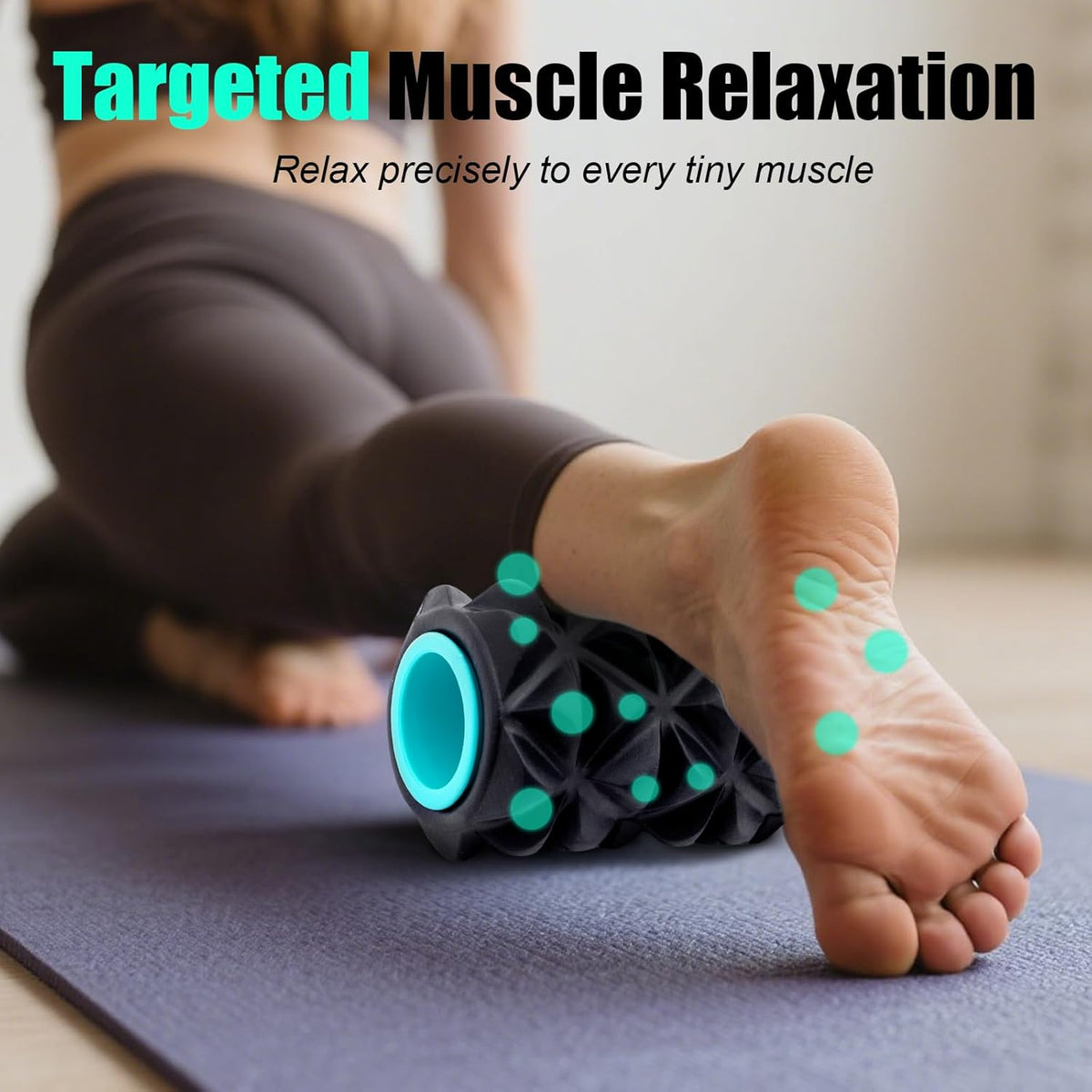 3 Pack Back Roller- Yoga Wheel for Back Pain Reliefn & Stretching, Back Wheel for Deep Tissue Massage, Foam Roller for Physical Therapy & Exercise | Blue