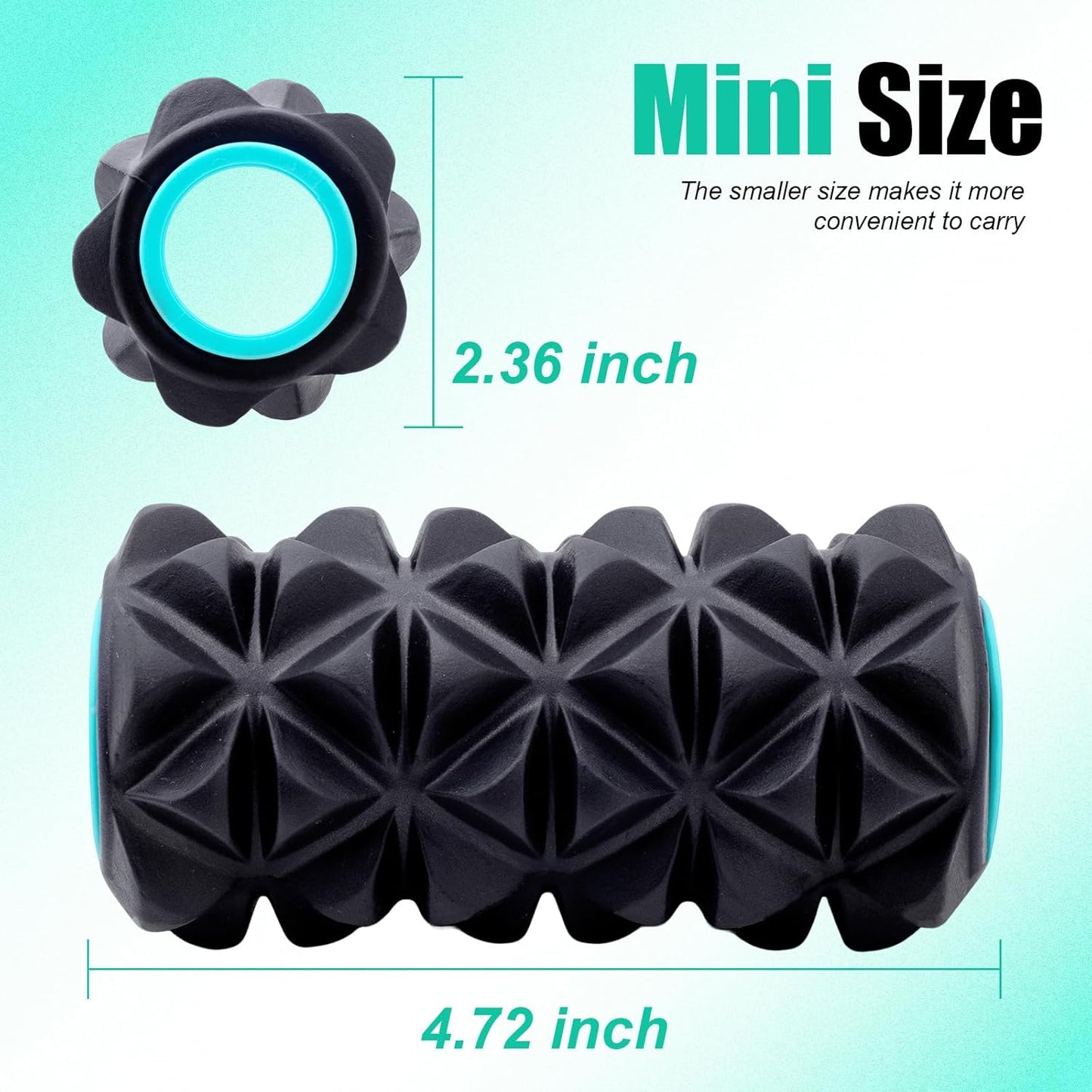 3 Pack Back Roller- Yoga Wheel for Back Pain Reliefn & Stretching, Back Wheel for Deep Tissue Massage, Foam Roller for Physical Therapy & Exercise | Blue