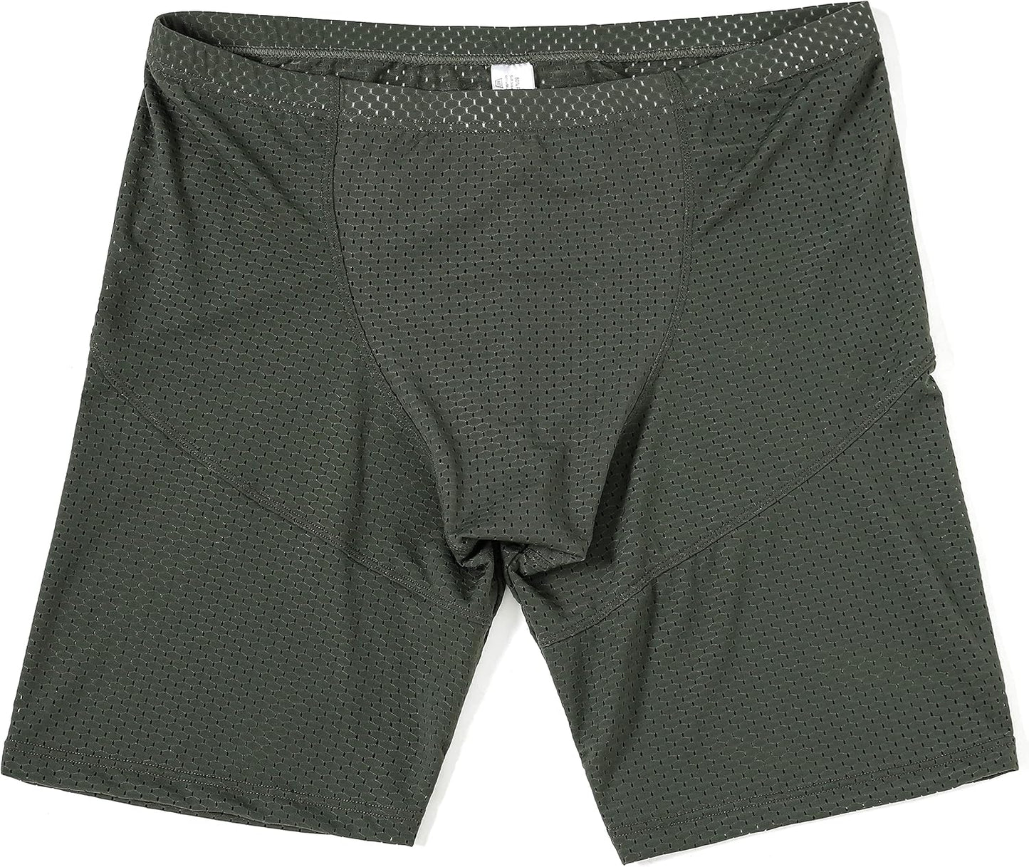 Mens Tight Yoga Workout Shorts Mesh Gym Training Shorts