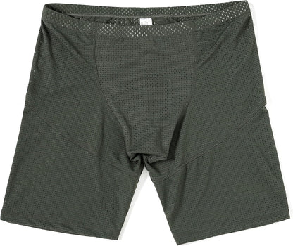 Mens Tight Yoga Workout Shorts Mesh Gym Training Shorts