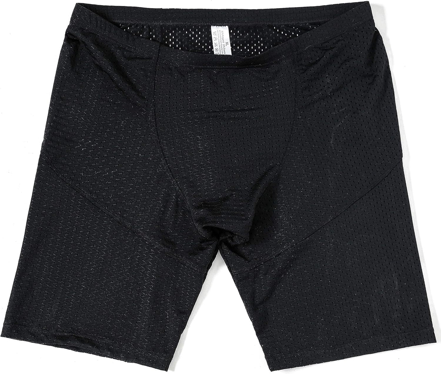 Mens Tight Yoga Workout Shorts Mesh Gym Training Shorts