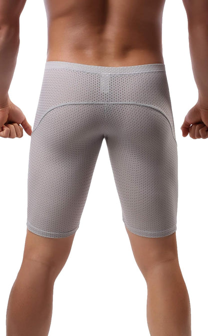 Mens Tight Yoga Workout Shorts Mesh Gym Training Shorts