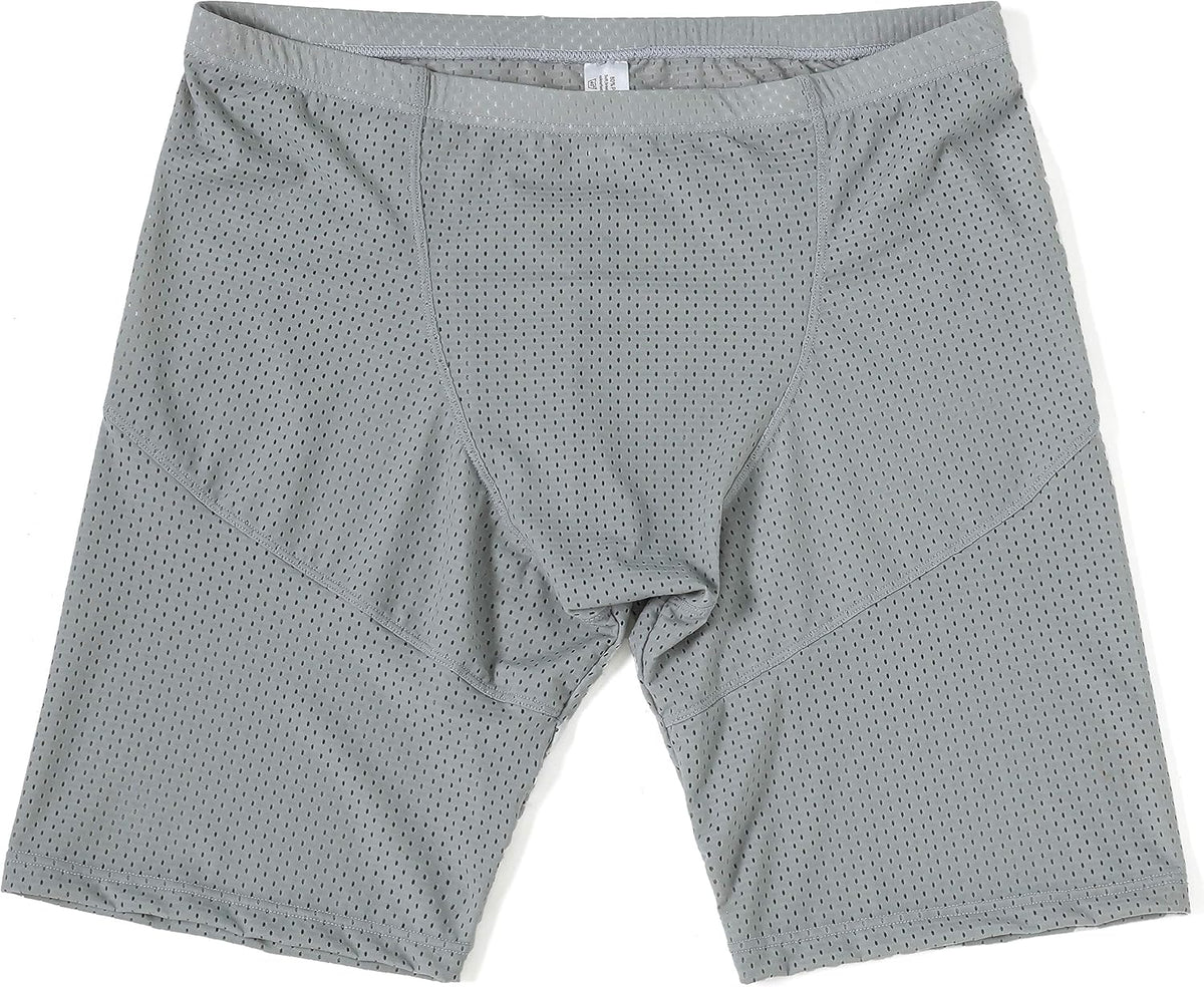 Mens Tight Yoga Workout Shorts Mesh Gym Training Shorts