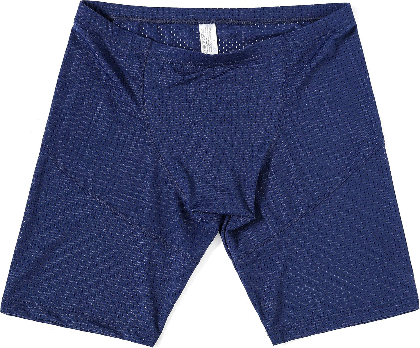 Mens Tight Yoga Workout Shorts Mesh Gym Training Shorts