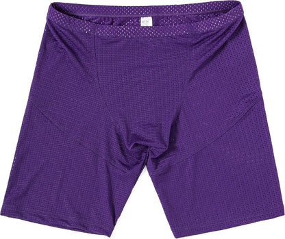 Mens Tight Yoga Workout Shorts Mesh Gym Training Shorts