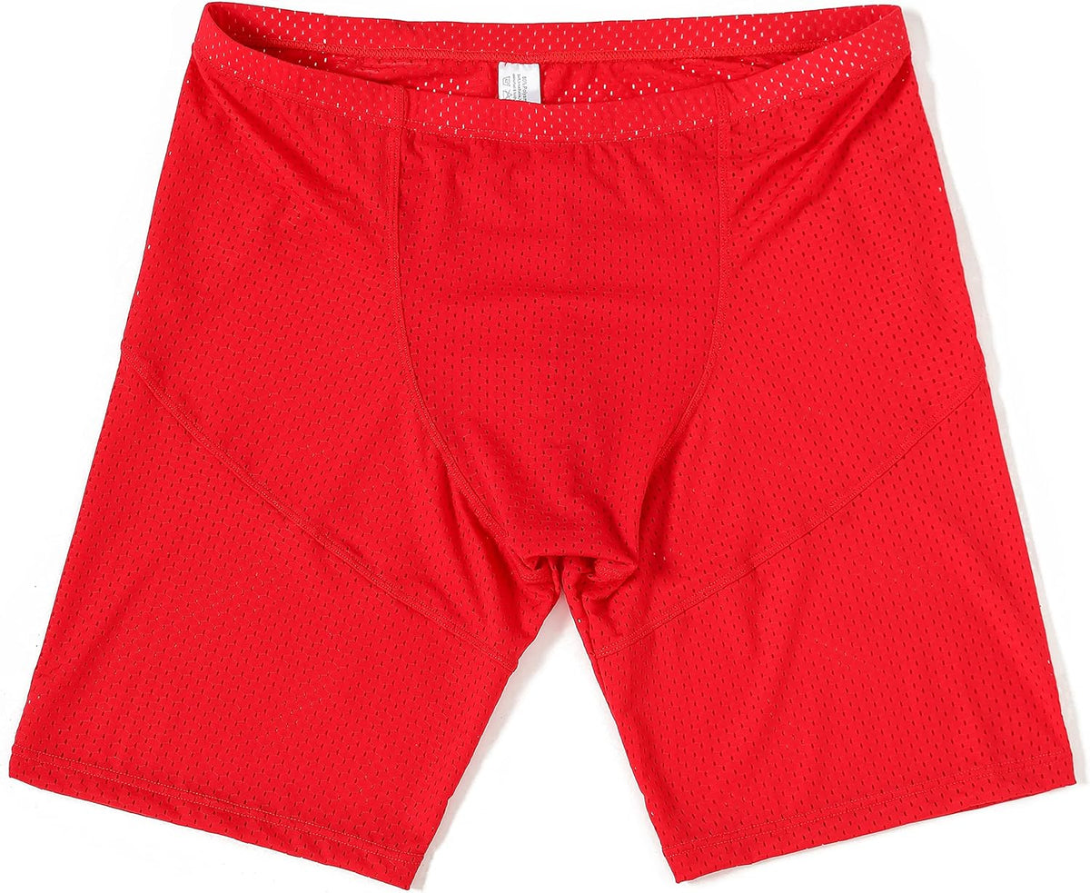 Mens Tight Yoga Workout Shorts Mesh Gym Training Shorts
