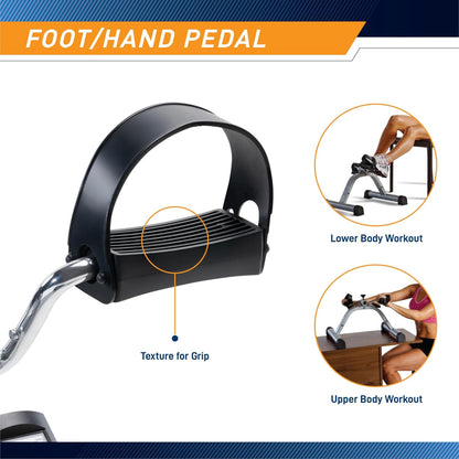 Under Desk Mini Pedal Leg and Arm Exercise Cycle with Adjustable Magnetic Resistance Leg Exercisers