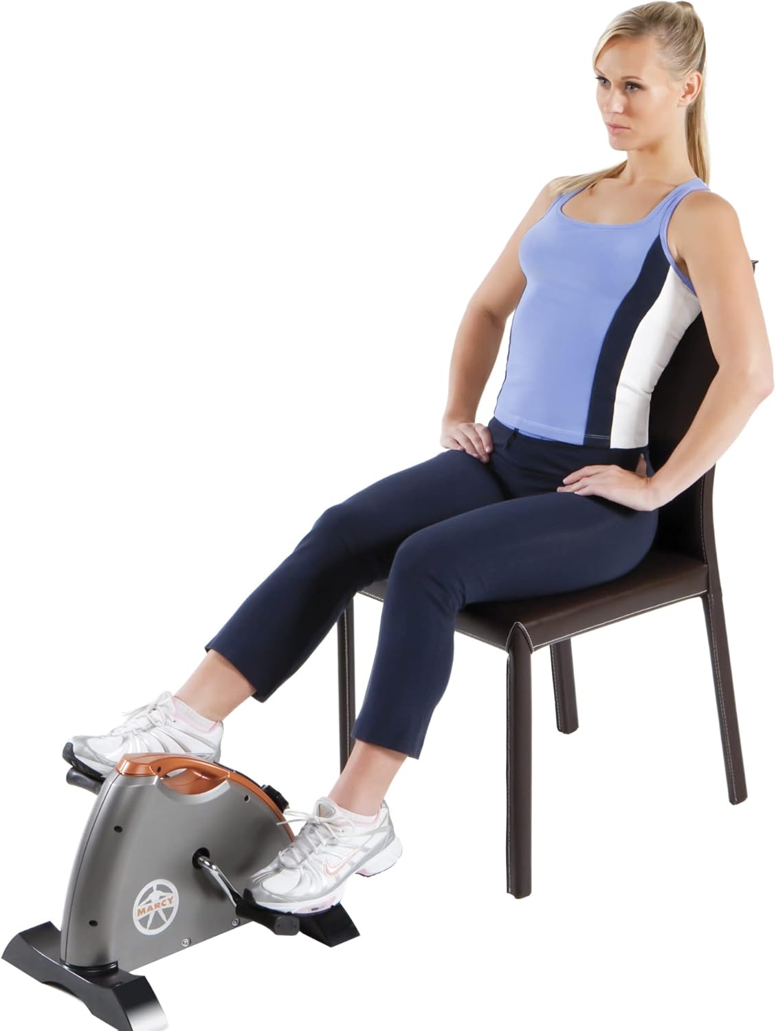 Under Desk Mini Pedal Leg and Arm Exercise Cycle with Adjustable Magnetic Resistance Leg Exercisers